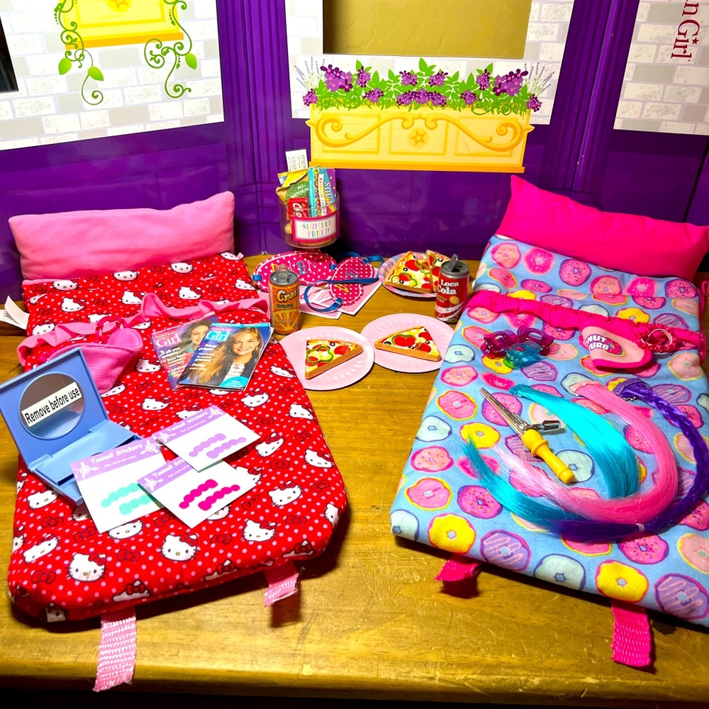 American girl doll sleep over set